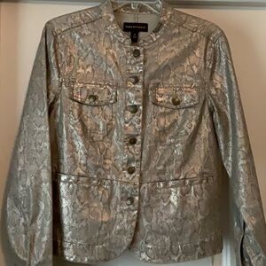 Dana Buchman Metallic Snake Print Blazer
